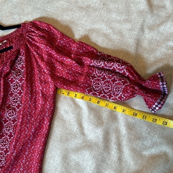 Rungolee 100% Silk Embroidered boho peasant blouse size Small - Picture 14 of 14